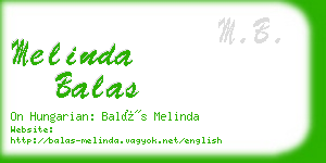 melinda balas business card